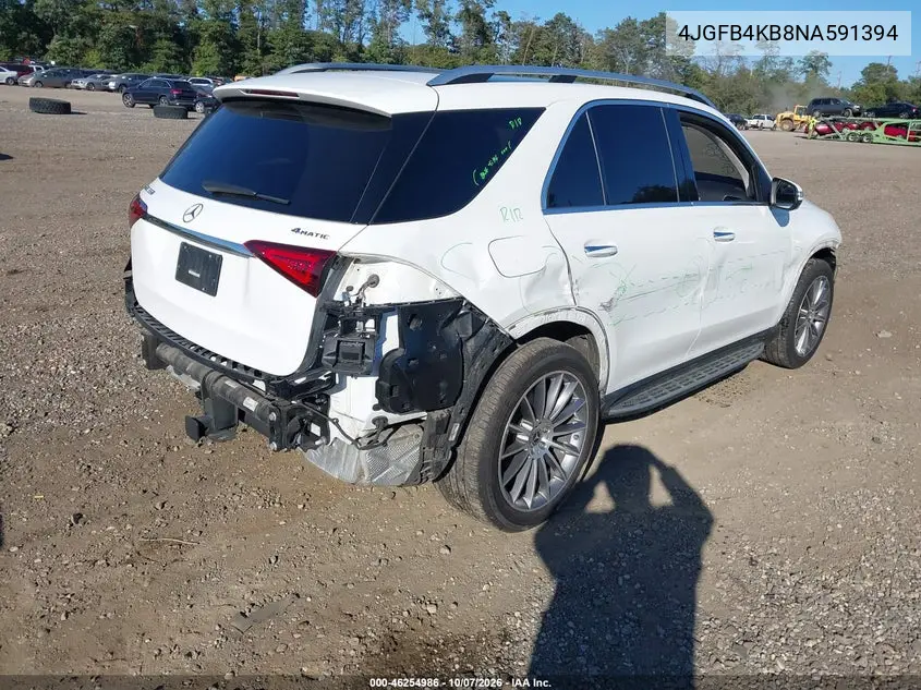 2022 MERCEDES GLE VIN 4JGFB4KB8NA591394 — фото 4