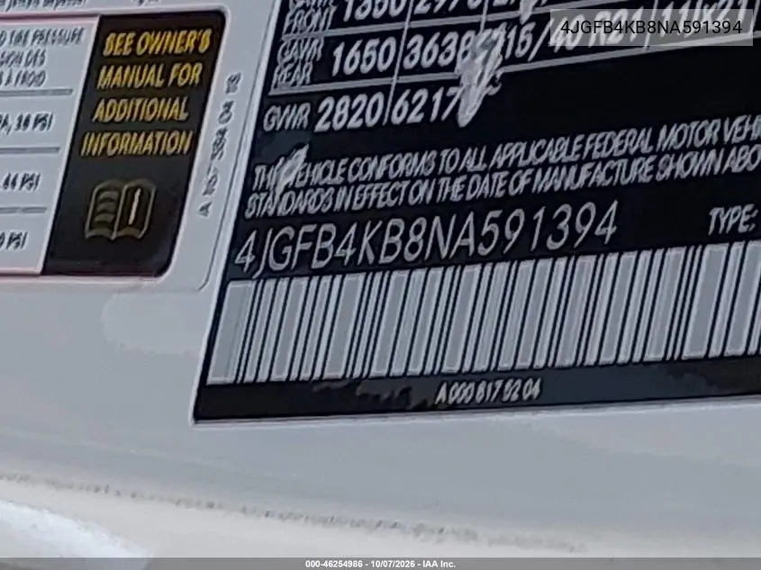 2022 MERCEDES GLE VIN 4JGFB4KB8NA591394 — фото 9