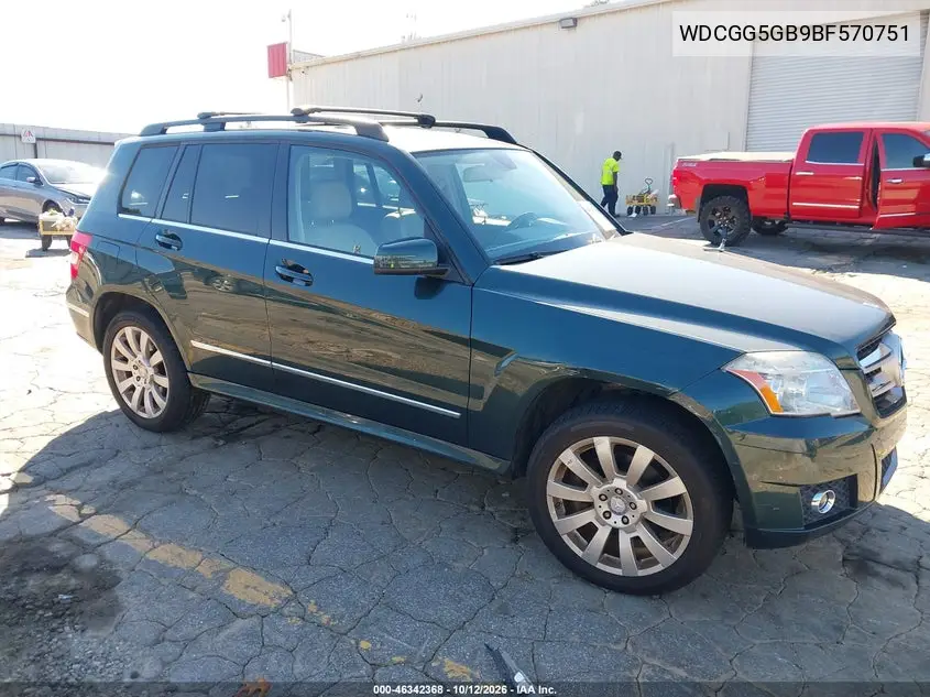 MERCEDES GLK-KLASSE 2011, VIN WDCGG5GB9BF570751