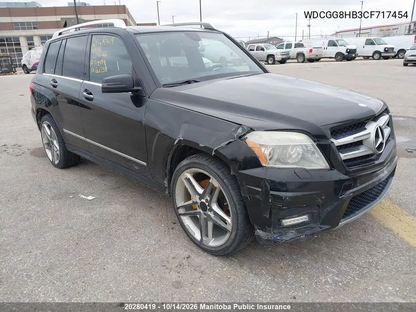 MERCEDES GLK-KLASSE 2012, VIN WDCGG8HB3CF717454