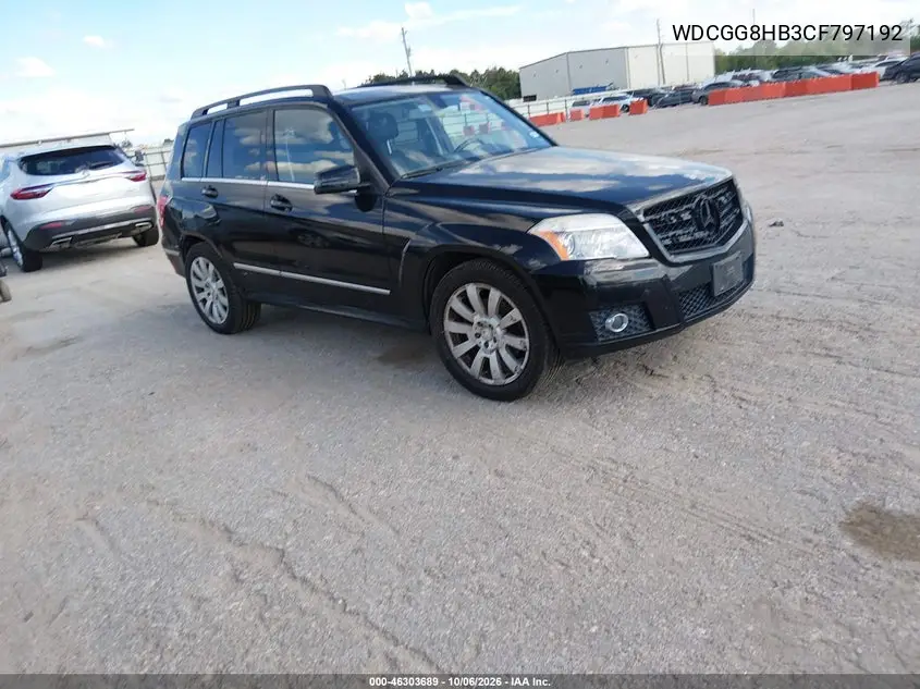 MERCEDES GLK-KLASSE 2012, VIN WDCGG8HB3CF797192