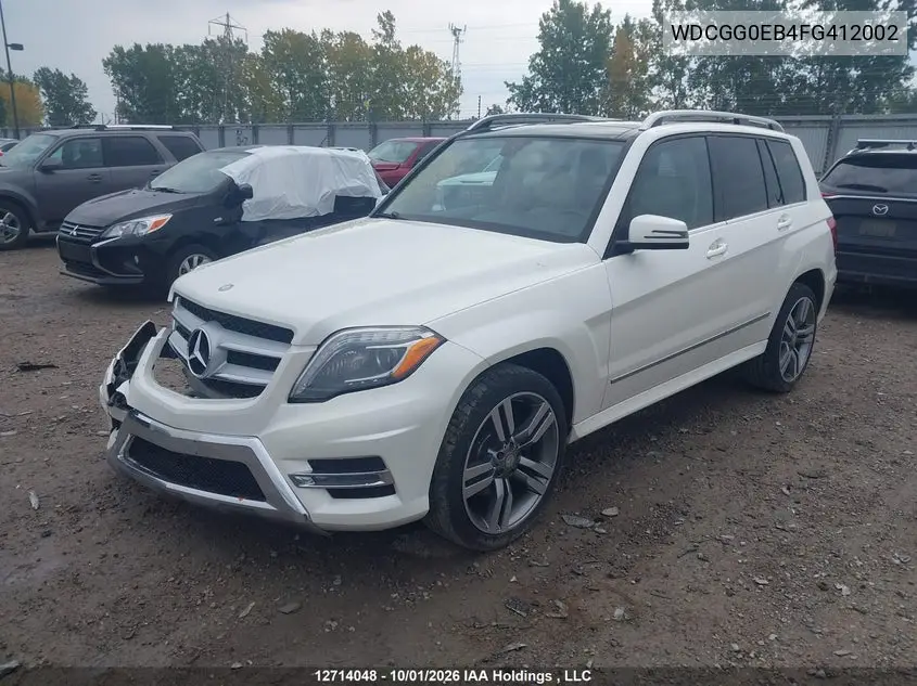 2015 MERCEDES GLK-KLASSE VIN WDCGG0EB4FG412002 — фото 2