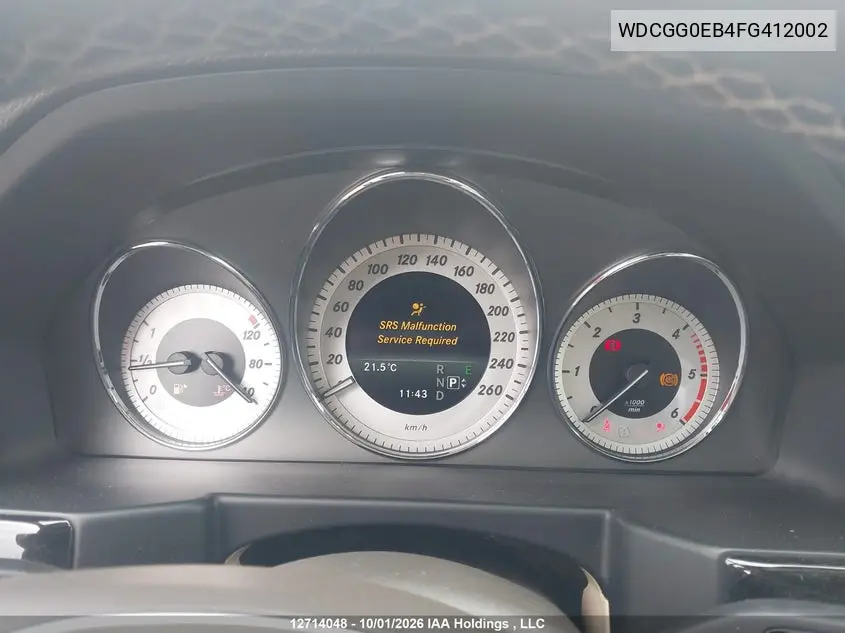 2015 MERCEDES GLK-KLASSE VIN WDCGG0EB4FG412002 — фото 7