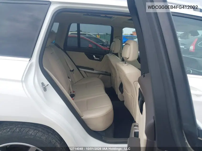 2015 MERCEDES GLK-KLASSE VIN WDCGG0EB4FG412002 — фото 8