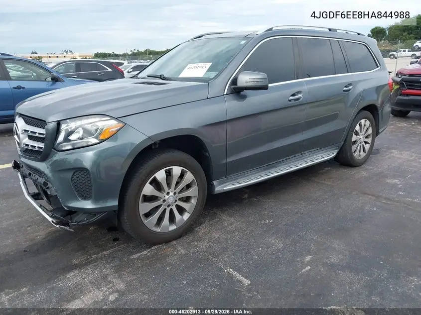 2017 MERCEDES GLS-KLASSE VIN 4JGDF6EE8HA844988 — фото 2