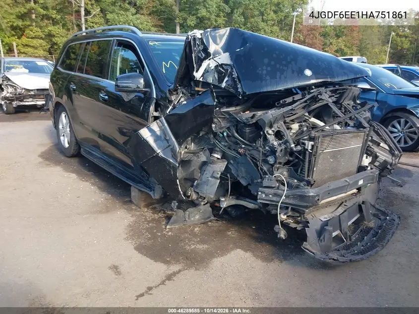 MERCEDES GLS-KLASSE 2017, VIN 4JGDF6EE1HA751861