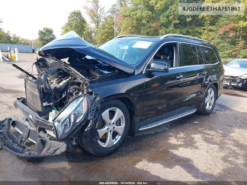 2017 MERCEDES GLS-KLASSE VIN 4JGDF6EE1HA751861 — фото 2