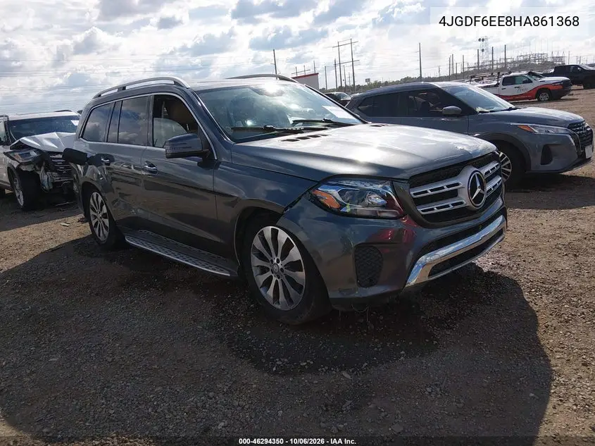 MERCEDES GLS-KLASSE 2017, VIN 4JGDF6EE8HA861368
