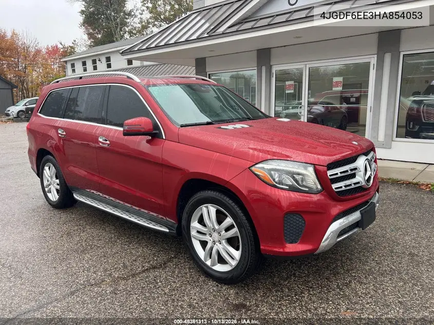 MERCEDES GLS-KLASSE 2017, VIN 4JGDF6EE3HA854053
