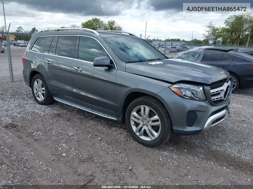 MERCEDES GLS-KLASSE 2017, VIN 4JGDF6EE1HA865472