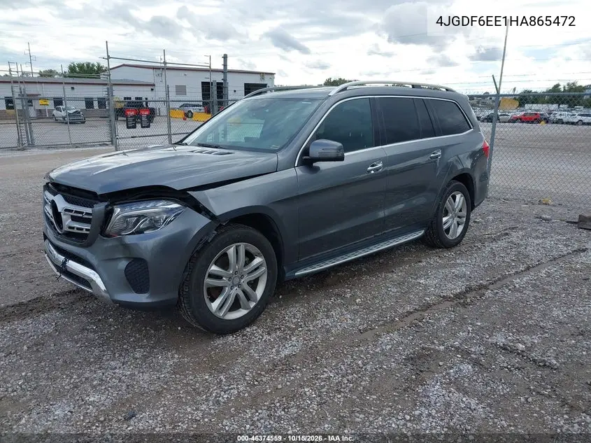2017 MERCEDES GLS-KLASSE VIN 4JGDF6EE1HA865472 — фото 2