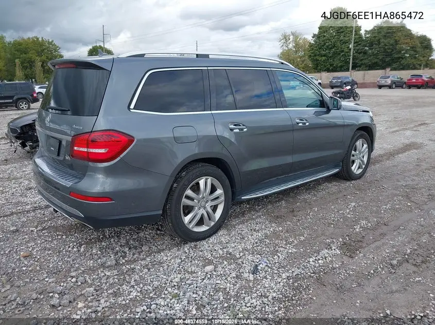 2017 MERCEDES GLS-KLASSE VIN 4JGDF6EE1HA865472 — фото 4