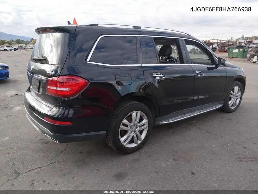 2017 MERCEDES GLS-KLASSE VIN 4JGDF6EE8HA766938 — фото 4