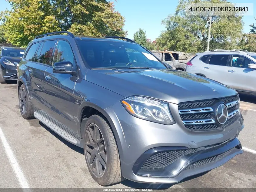 MERCEDES GLS-KLASSE 2019, VIN 4JGDF7FE0KB232841