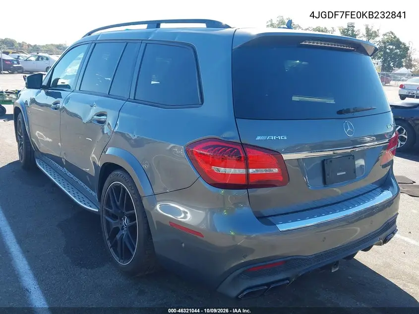 2019 MERCEDES GLS-KLASSE VIN 4JGDF7FE0KB232841 — фото 3
