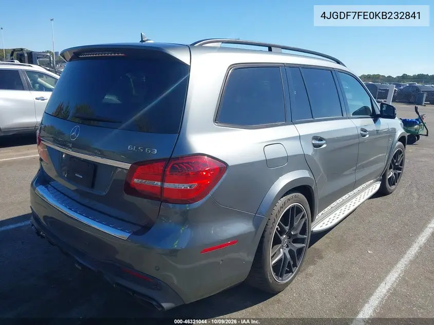 2019 MERCEDES GLS-KLASSE VIN 4JGDF7FE0KB232841 — фото 4