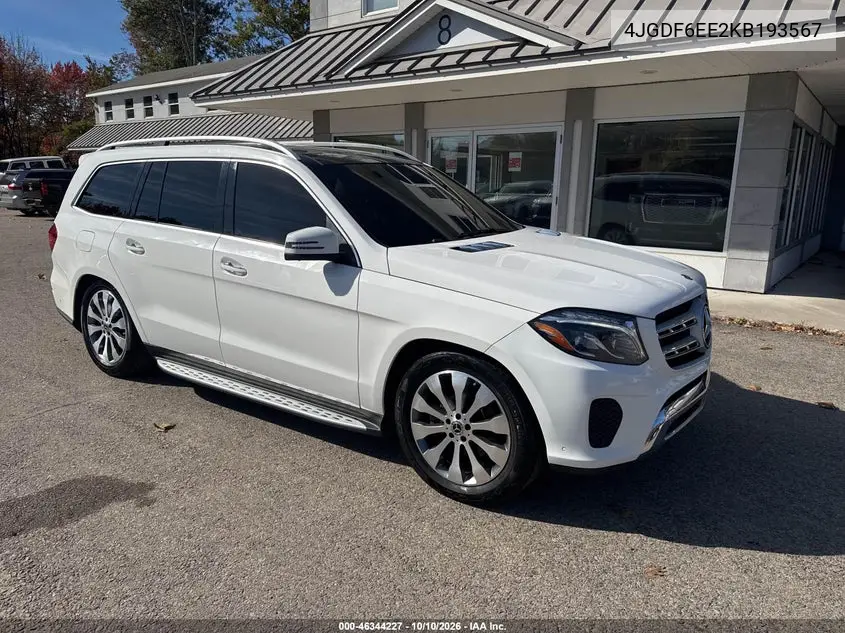 MERCEDES GLS-KLASSE 2019, VIN 4JGDF6EE2KB193567