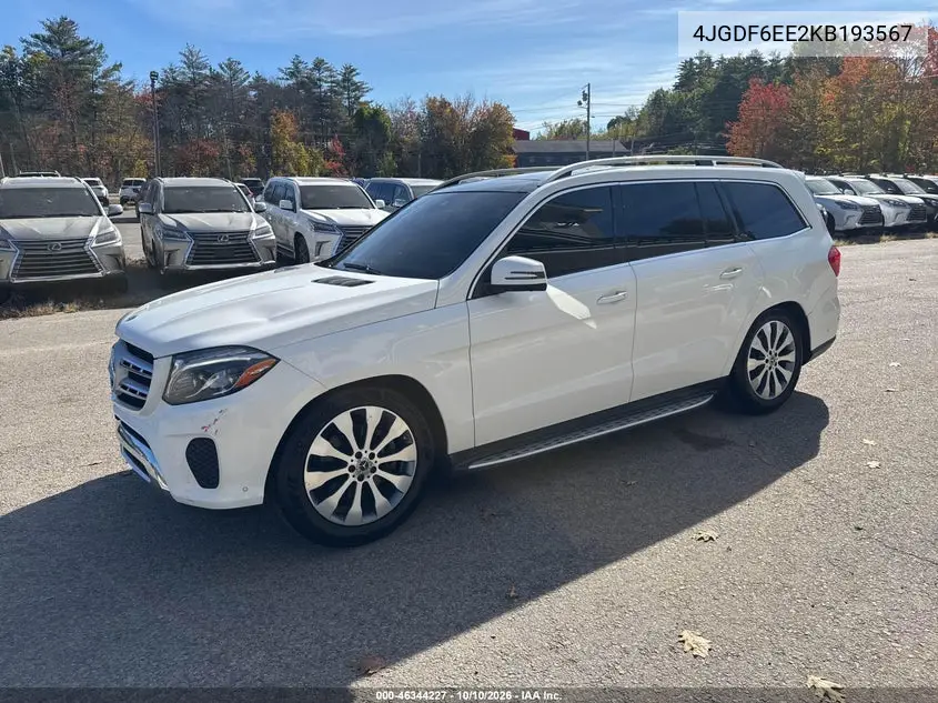 2019 MERCEDES GLS-KLASSE VIN 4JGDF6EE2KB193567 — фото 2