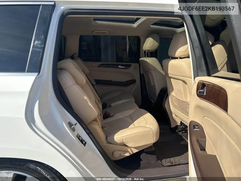 2019 MERCEDES GLS-KLASSE VIN 4JGDF6EE2KB193567 — фото 8