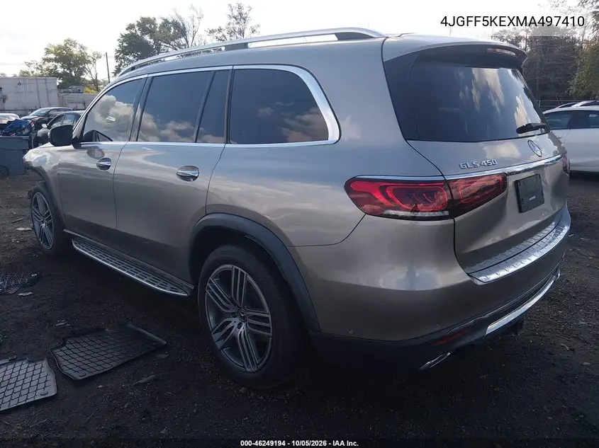 2021 MERCEDES GLS-KLASSE VIN 4JGFF5KEXMA497410 — фото 3