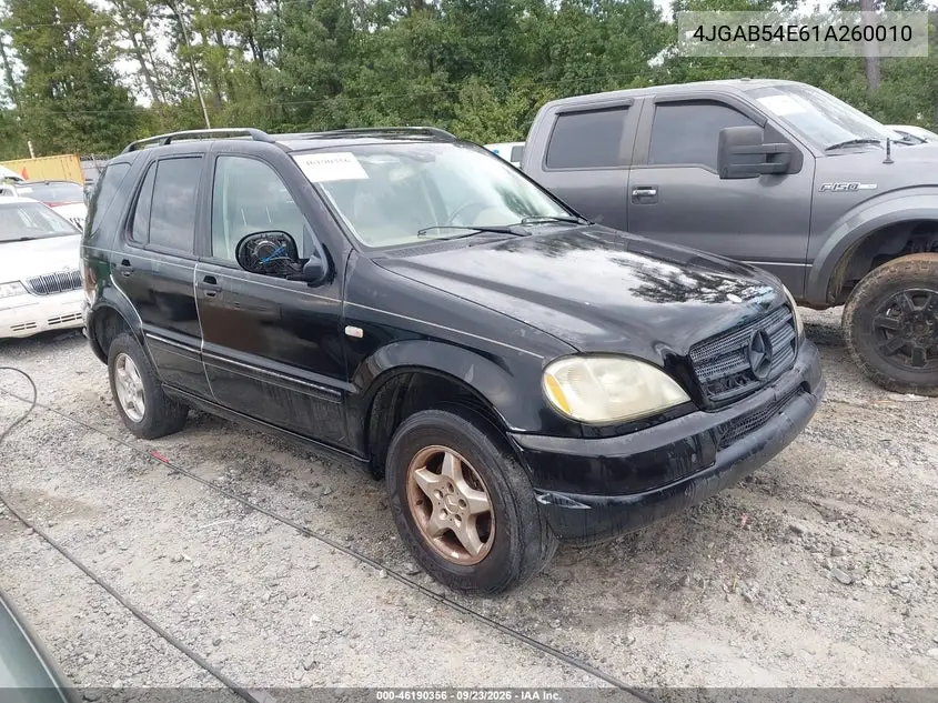 MERCEDES M-KLASSE 2001, VIN 4JGAB54E61A260010
