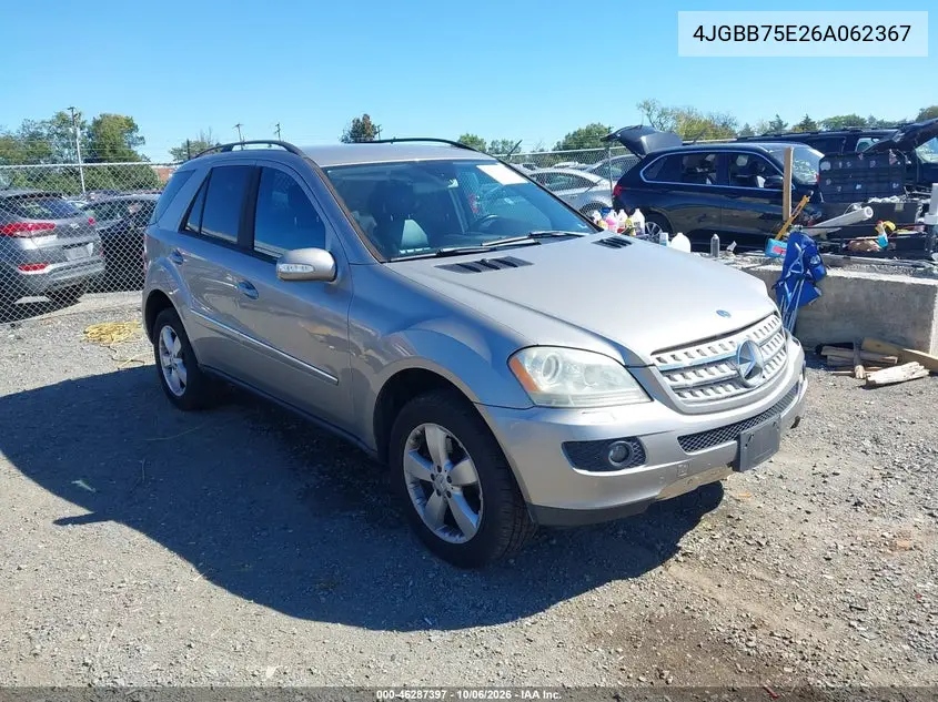 MERCEDES M-KLASSE 2006, VIN 4JGBB75E26A062367