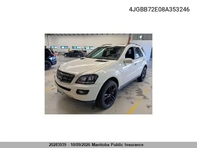 MERCEDES M-KLASSE 2008, VIN 4JGBB72E08A353246