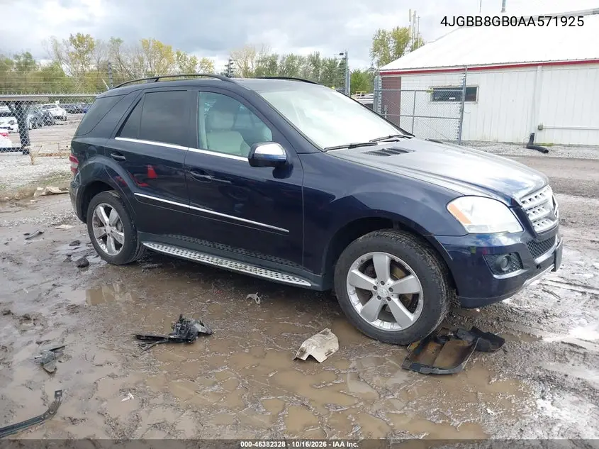 MERCEDES M-KLASSE 2010, VIN 4JGBB8GB0AA571925