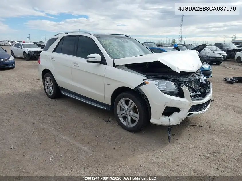 MERCEDES M-KLASSE 2012, VIN 4JGDA2EB8CA037070