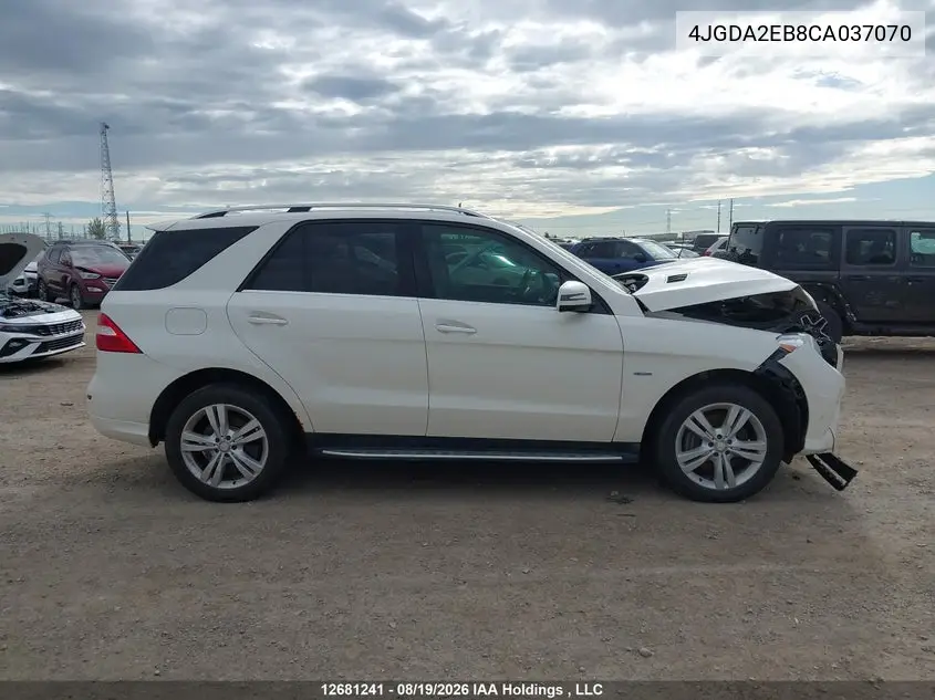 2012 MERCEDES M-KLASSE VIN 4JGDA2EB8CA037070 — фото 14