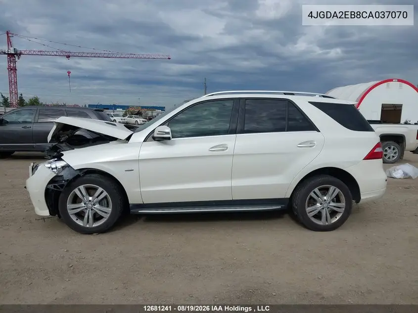 2012 MERCEDES M-KLASSE VIN 4JGDA2EB8CA037070 — фото 15