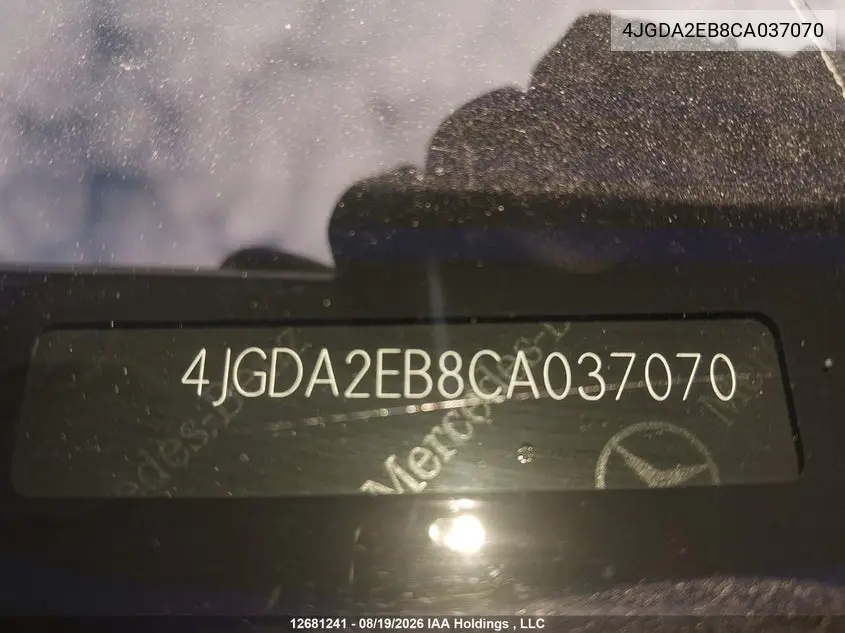 2012 MERCEDES M-KLASSE VIN 4JGDA2EB8CA037070 — фото 20