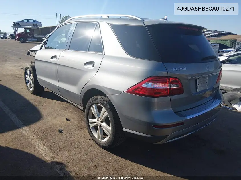 2012 MERCEDES M-KLASSE VIN 4JGDA5HB8CA010271 — фото 3