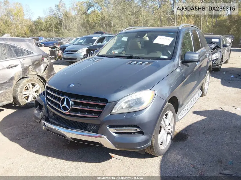 2013 MERCEDES M-KLASSE VIN 4JGDA5HB1DA236315 — фото 2