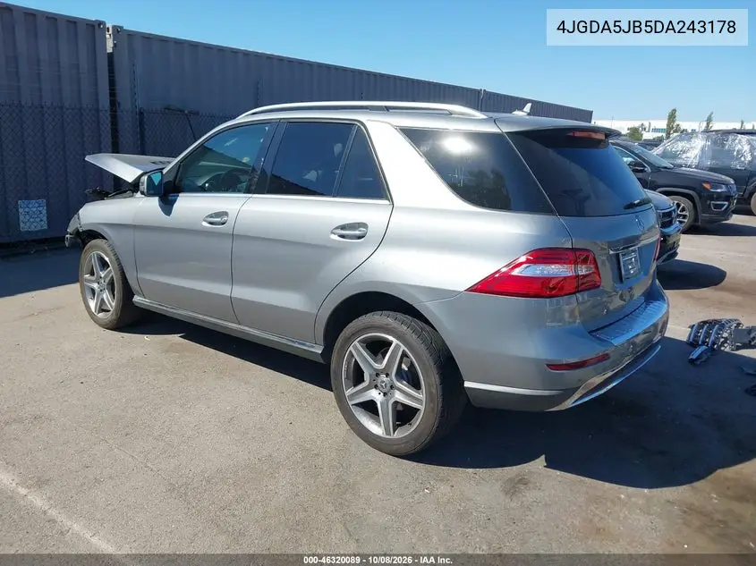 2013 MERCEDES M-KLASSE VIN 4JGDA5JB5DA243178 — фото 3