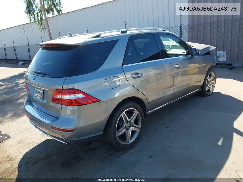 2013 MERCEDES M-KLASSE VIN 4JGDA5JB5DA243178 — фото 4