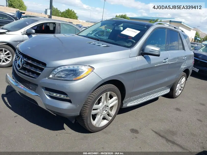 2014 MERCEDES M-KLASSE VIN 4JGDA5JB5EA339412 — фото 2