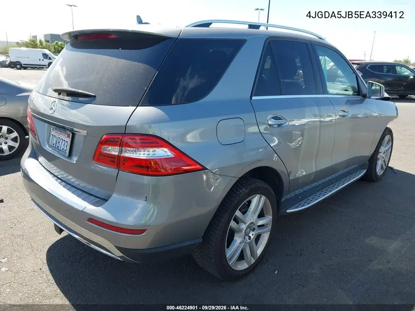 2014 MERCEDES M-KLASSE VIN 4JGDA5JB5EA339412 — фото 4