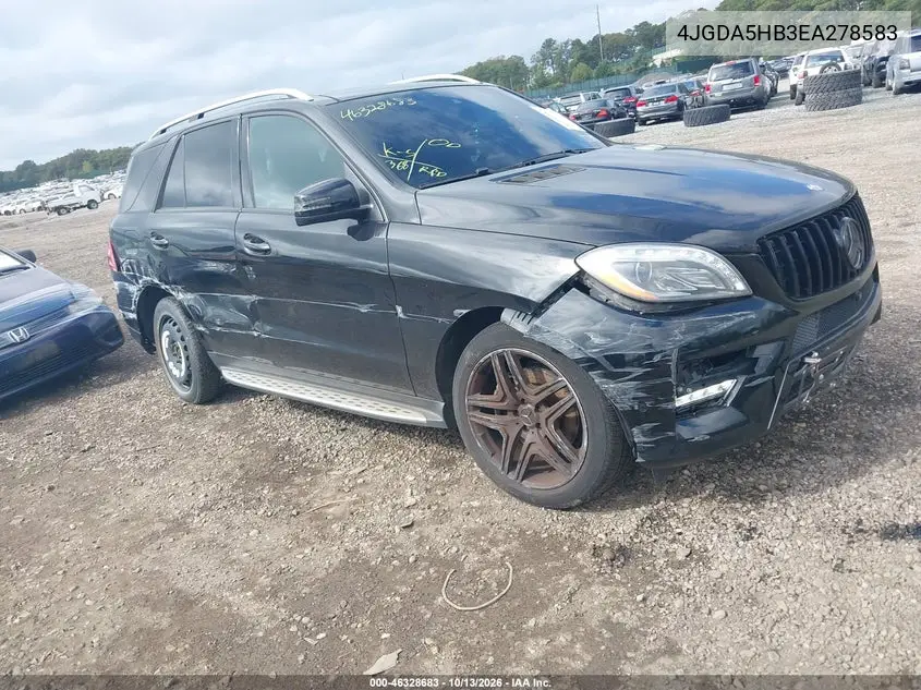 MERCEDES M-KLASSE 2014, VIN 4JGDA5HB3EA278583