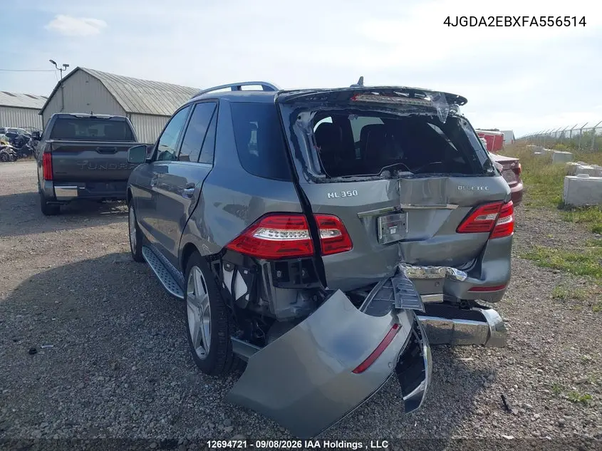 2015 MERCEDES M-KLASSE VIN 4JGDA2EBXFA556514 — фото 3