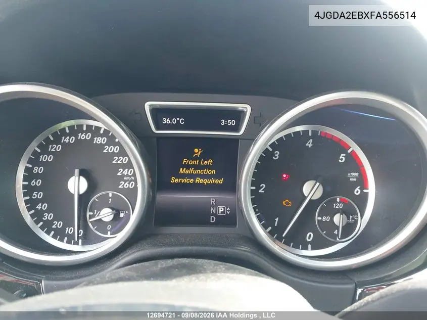 2015 MERCEDES M-KLASSE VIN 4JGDA2EBXFA556514 — фото 7
