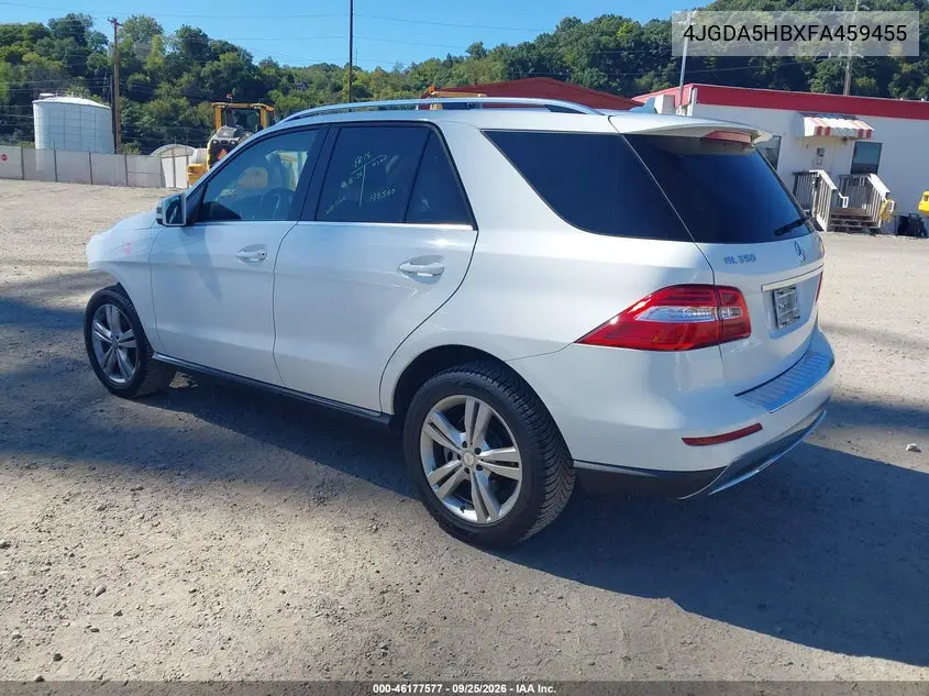 2015 MERCEDES M-KLASSE VIN 4JGDA5HBXFA459455 — фото 3
