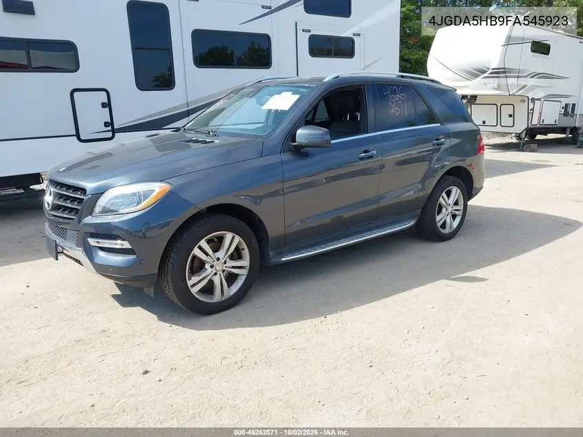 2015 MERCEDES M-KLASSE VIN 4JGDA5HB9FA545923 — фото 2
