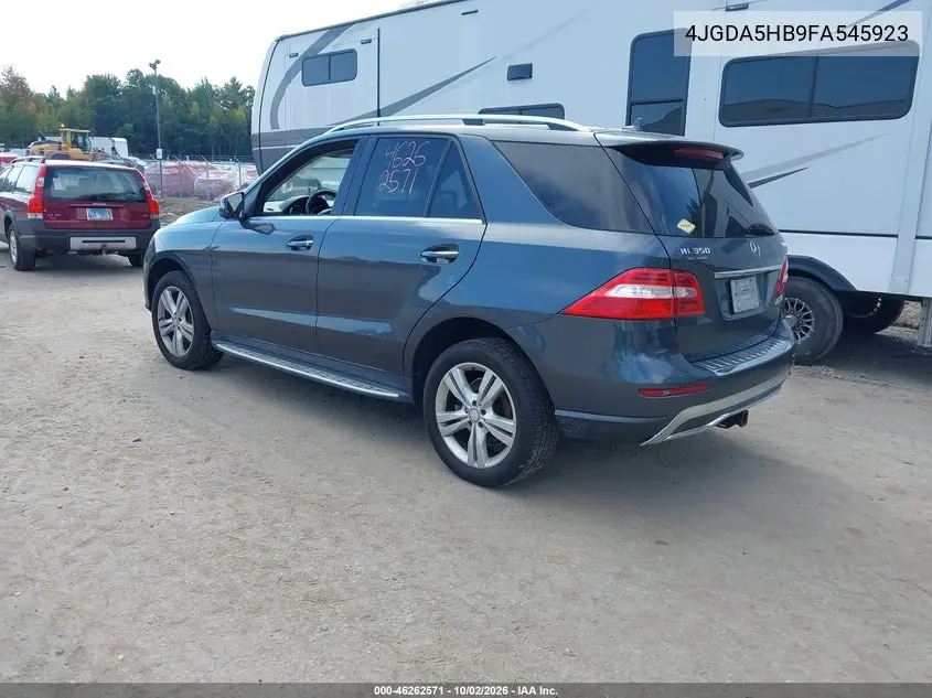 2015 MERCEDES M-KLASSE VIN 4JGDA5HB9FA545923 — фото 3