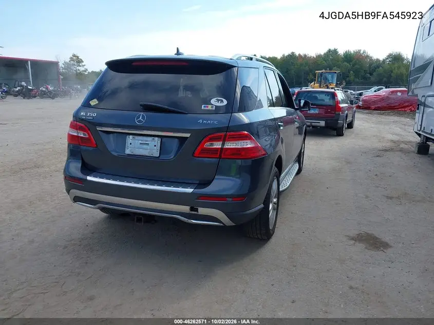 2015 MERCEDES M-KLASSE VIN 4JGDA5HB9FA545923 — фото 4