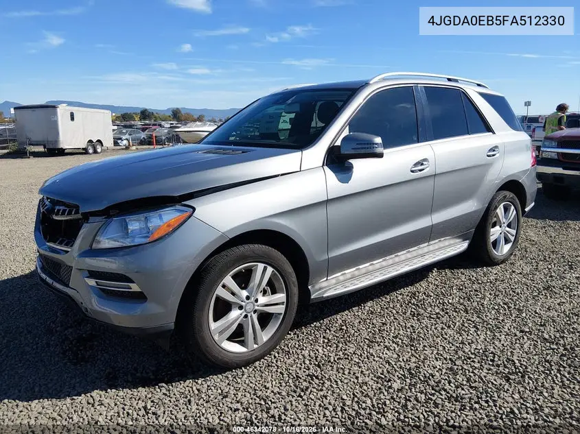 2015 MERCEDES M-KLASSE VIN 4JGDA0EB5FA512330 — фото 2