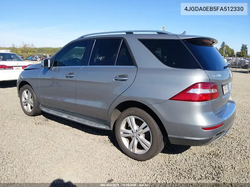 2015 MERCEDES M-KLASSE VIN 4JGDA0EB5FA512330 — фото 3