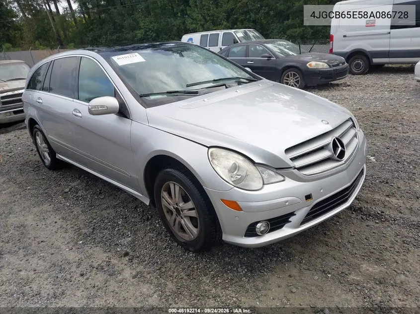MERCEDES R-KLASSE 2008, VIN 4JGCB65E58A086728