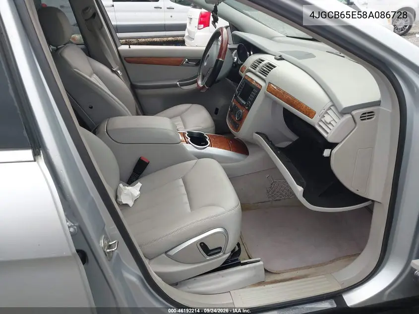 2008 MERCEDES R-KLASSE VIN 4JGCB65E58A086728 — фото 5