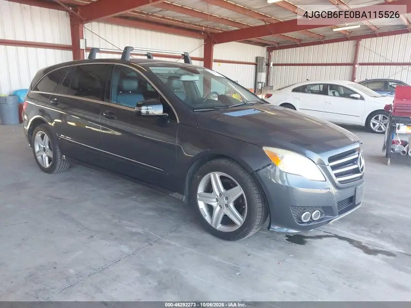 MERCEDES R-KLASSE 2011, VIN 4JGCB6FE0BA115526